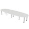 Skutchi Designs 45 in W, 144 in L, 29 in H, Engineered Wood Top, White HAR-BOVL-46143-PT-WC - alternate 1